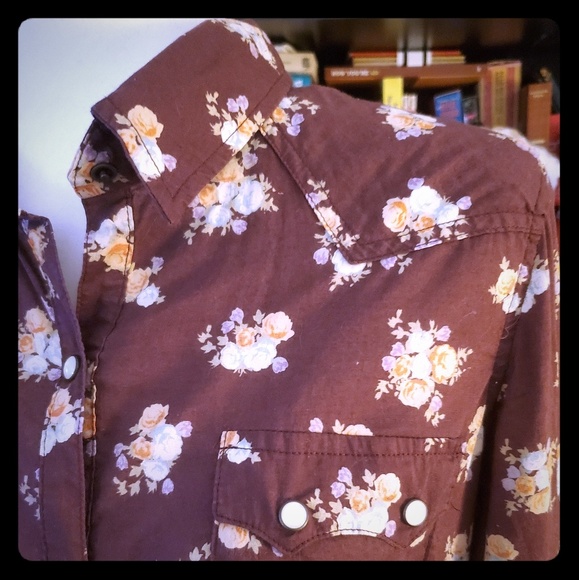 Mossimo Floral Western Shirt - Picture 2 of 5